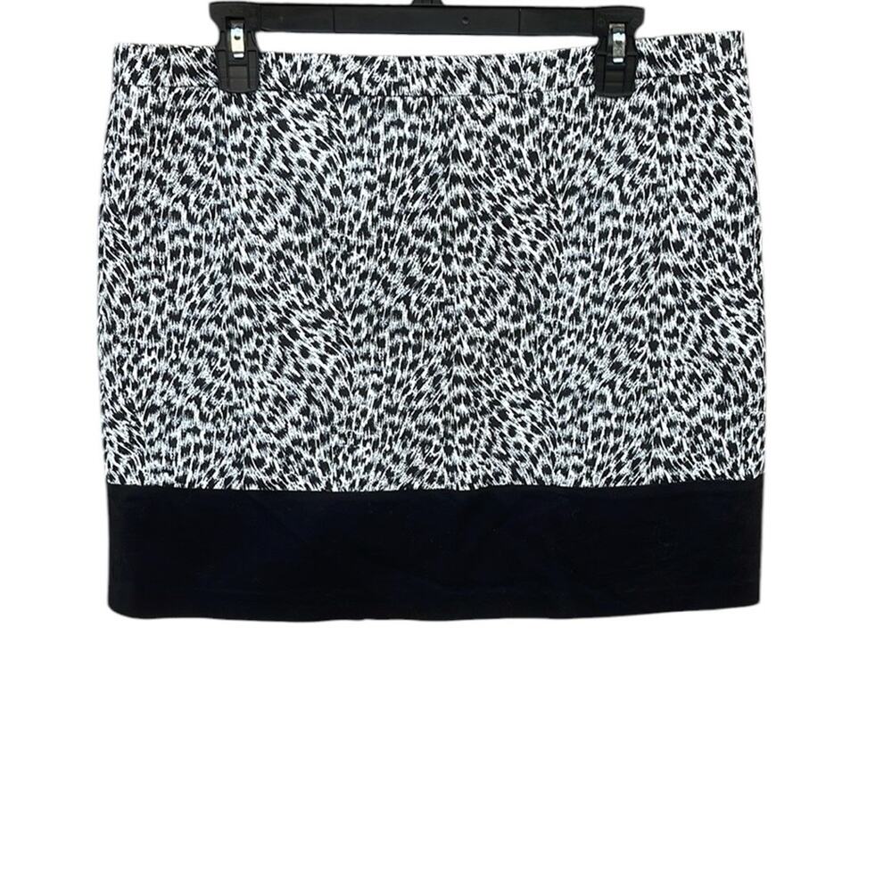 Michael Kors black & white Animal print pencil skirt size 14